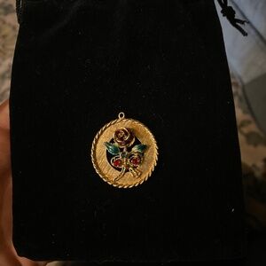 Vintage 14k Gold Charm with Rose